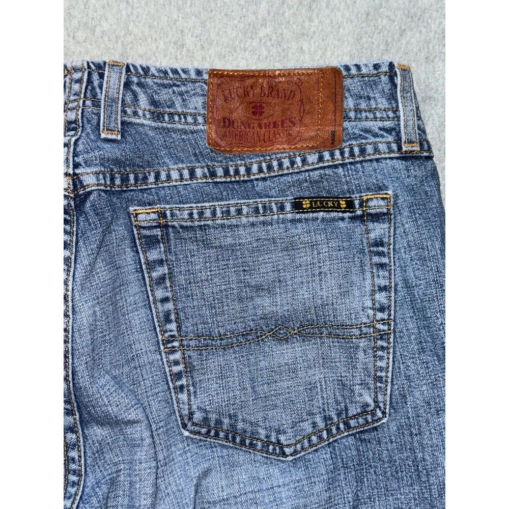 Lucky Brand Dungarees by Gene Montesano Denim Wonder Jean Vintage USA Size 34 - Picture 7 of 11